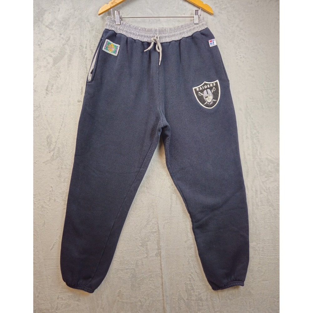 Vintage The Game 90s NFL Raiders Sweatpants Joggers Black XL Rare